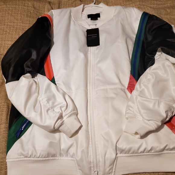 New Air Jordan JumpMan Flight White  Jacket Loose Fit Mens Size XL Y2K - Picture 5 of 13